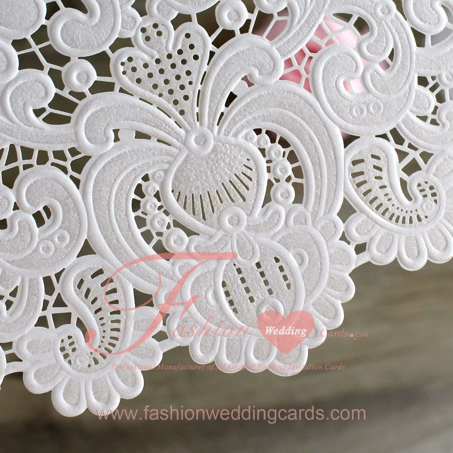 Lace Laser Cut Embossed Wedding Invitations Melbourne